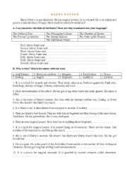 English Worksheet: Harry Potter