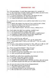 English Worksheet: Grammar Test
