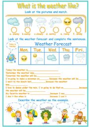 English Worksheet: the weather