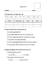 English worksheet: How many- how much