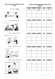English Worksheet: VERBS TENSES