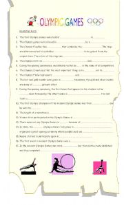 English Worksheet: OLYMPIC GAMES 2008