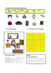 English Worksheet: furniture