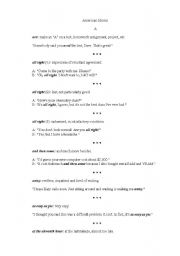 English worksheet: Idioms