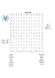 English worksheet: Ocean Life