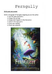 English Worksheet: Ferngully Paragraph