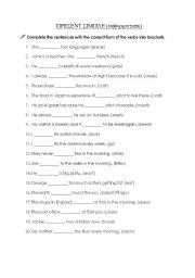 English Worksheet: Present simple - Affirmative