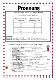 English Worksheet: Pronouns (Part 1) 13.08.08