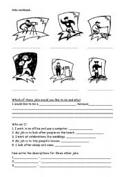 English worksheet: Jobs continued..