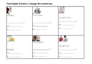 English worksheet: Past Simple Practice