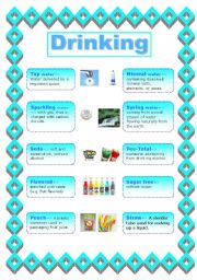 English Worksheet: Drinking vocabulary  (14.08.08)