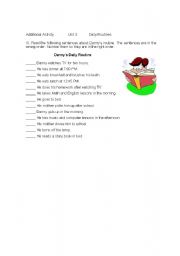 English worksheet: Daily Routines