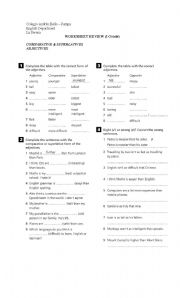 English Worksheet: Comparative and Superlative Adj