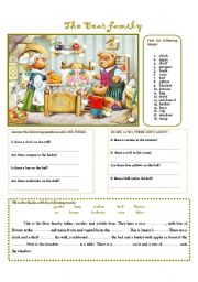 English Worksheet: THE BEAR FAMILY