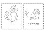 English Worksheet: Farm Animals coloring cards - part 2