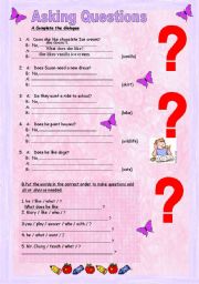English Worksheet: Asking Questions - Present Simple