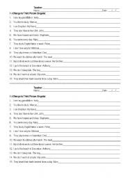 English Worksheet: Simple Present - 3rd person singular 