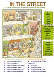 English Worksheet: in the street (14.08.08)