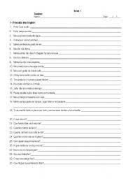 English worksheet: Basic questions