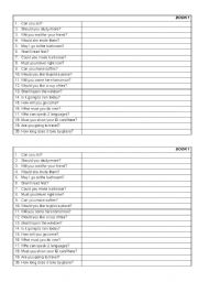English worksheet: Answer the questions using complete sentences