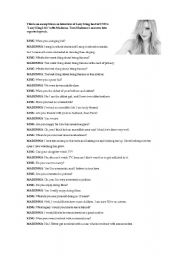 English Worksheet: INTERVIEW WITH MADONNA
