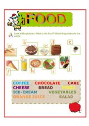 English Worksheet: FOOD 