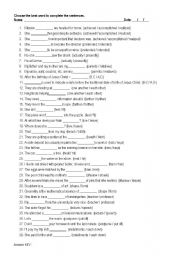 English Worksheet: Tell me the difference - with answer key