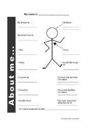 English Worksheet: ice breaker - about me