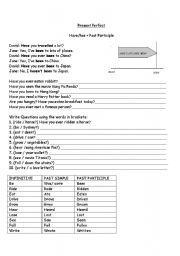 English Worksheet: Present Perfect