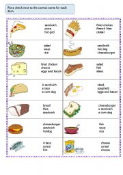 matching, food vocabulary 2 14-08-08