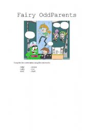 English Worksheet: Conversation Cartoon with the Fairy Oddparents