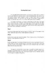 English Worksheet: Creating Mask Layer