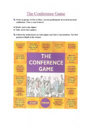 English Worksheet: The conference game