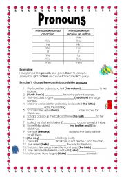 English Worksheet: Pronouns (Part 2)   14.08.08