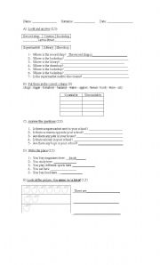 English worksheet: written test