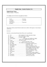 English Worksheet: Present tense