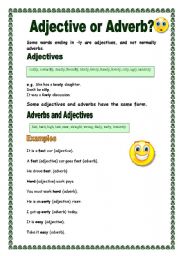 English Worksheet: Adjective or adverb? (15.08.08)