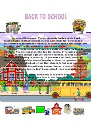 English Worksheet: BACK TO SCHOOL