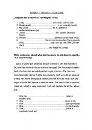 English Worksheet: Present Perfect Exercises