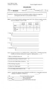 English Worksheet: Test of Present continuous and verb to be
