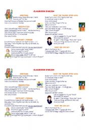 English Worksheet: Classroom English