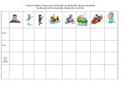 English worksheet: talking about abilities, using 