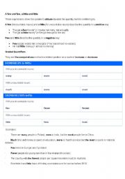 English Worksheet: Quantifiers