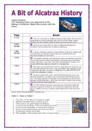 English Worksheet: A Bit of Alcatraz History