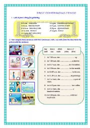 English Worksheet: past continuous tense 16.08.08