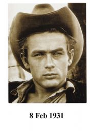 English worksheet: flash-card james dean