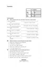 English worksheet: Asking Yes or No Questions - Possessions