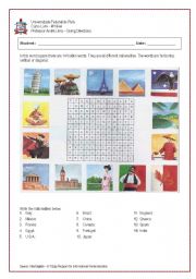 English Worksheet: Nationalities