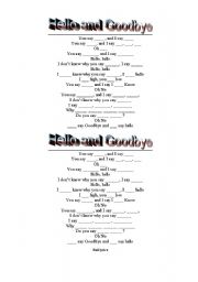 English Worksheet: the Beatles song Hello Goodbye