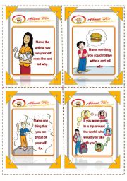 English Worksheet: Discussion cards (3/4) - (16.08.08)